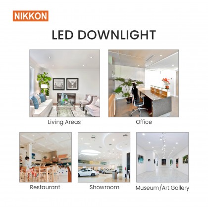 NIKKON 3 INCH LED DOWNLIGHT 6W 3000K (Warm White) & 6500K (Daylight)-K01108